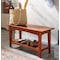 Alaterre Furniture Shaker Cottage Bench with Shelf, Cherry ASCA0360 - alternate 2